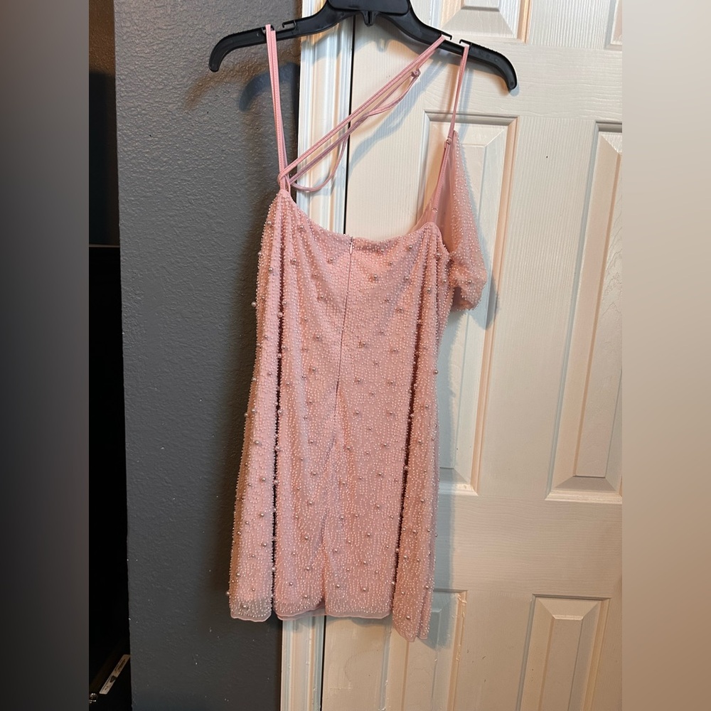 Oh Polly Embellished Asymmetric Corset
Mini Dress Light Pink size 14 - Picture 4 of 7